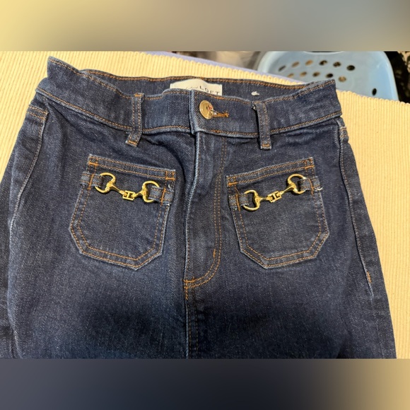 LOFT Blue Flare Wide Leg Jeans - Picture 9 of 10